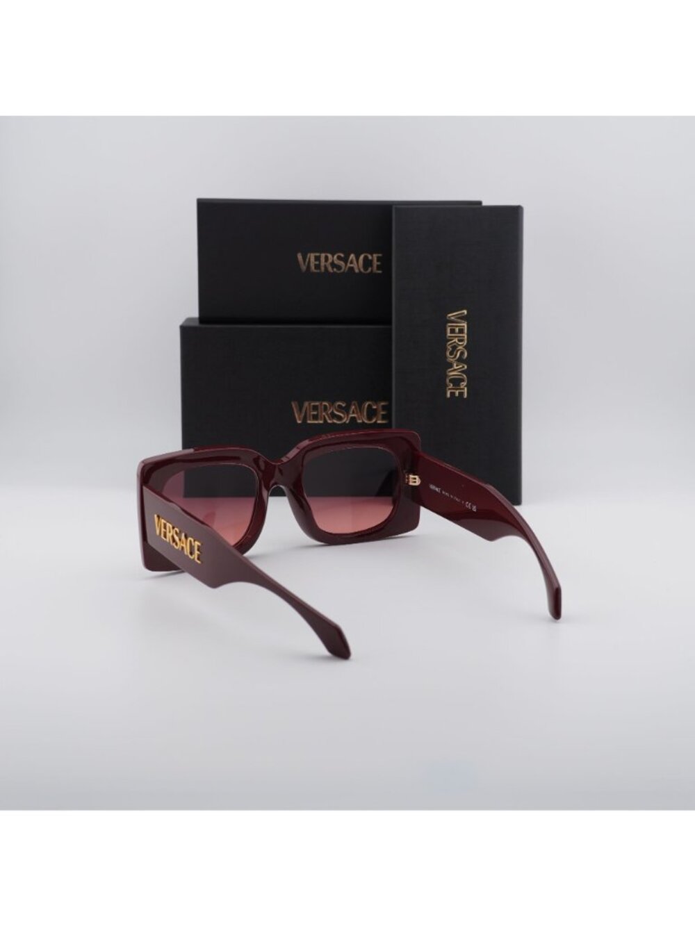 Versace VE4496U 551520 Sunglasses Burgundy Square Frame, Pink to Violet Lenses - Picture 4 of 11